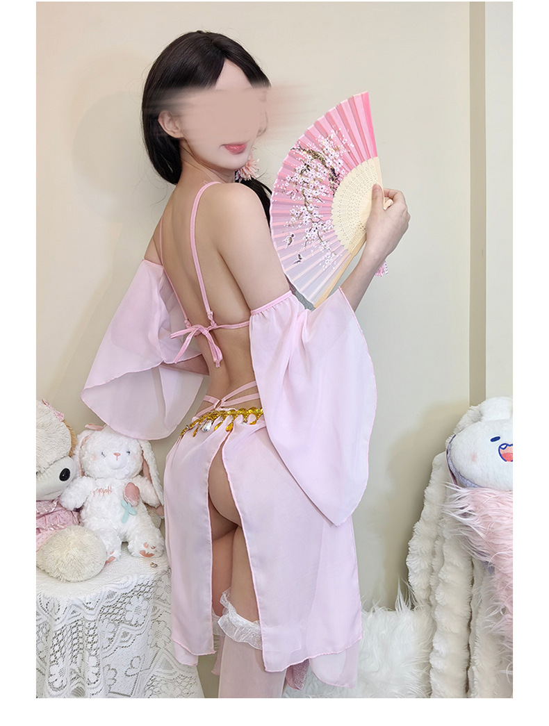 Alien Princess Hanfu-Style Lace Nightdress Set with Tube Top, Sleeves, Skirt and Panties — detail image 16