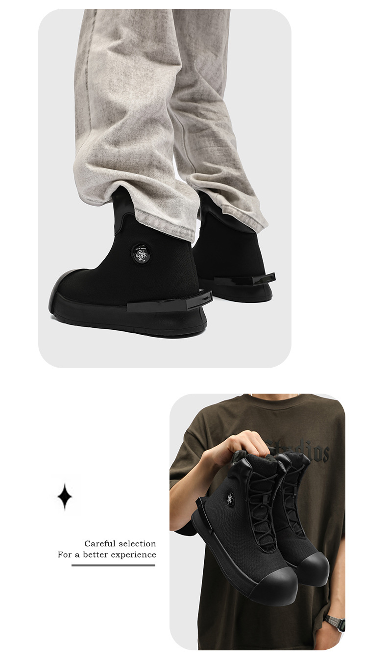 Pantofi sport casual pentru bărbați, cu talpă groasă, din pânză, cu aspect de înălțime, 2025, model nișă, cu design cu cap mare, pentru stradă, model high-end, X227_voghion.com