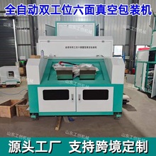商用全自动双工位六面真空包装机 触摸屏PLC编程控制一体机型