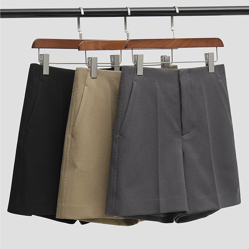 Осенне-зимний толстый Blogger Style B из высококачественного камвольного саржевого костюма с тонкой талией, шорты, Универсальный Одиночный продукт