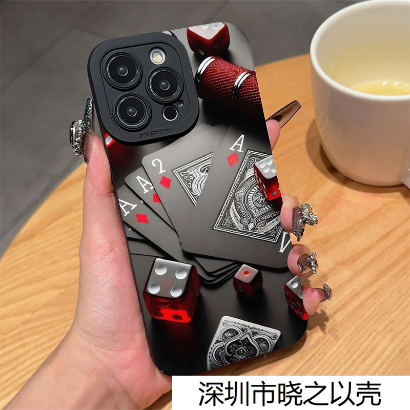 Dice Playing Cards Suitable for Iphone16 Mobile Phone Case X/Xs Apple 11/12/13/14/15Promax Soft 17