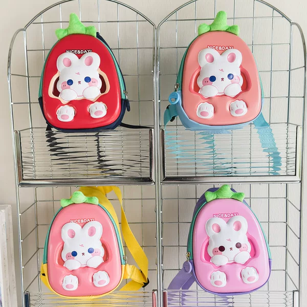 2026 New Children's Chest Bag, 3D Eggshell Bag, Cartoon Fashion Crossbody Bag, Girls' Casual Shoulder Backpack