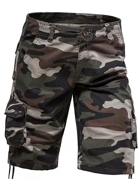 Foreign Trade Summer Pants Casual Loose Men's Pants Outward Bound Training Multi-Pocket Camouflage Crane Pants plus size Pants