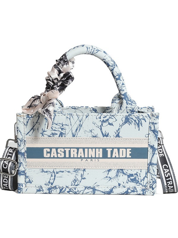 Bolsa de mano de comercio exterior transfronterizo para mujeres 2024 nueva moda simple impresión de letras mochila de hombro casual