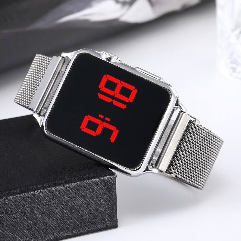 (Wholesale), apple, square fashionable trend strong magnet, electronic watch, (Physicals) 5
