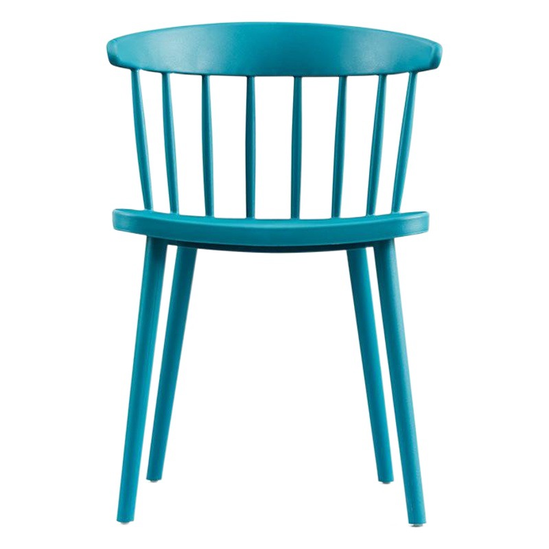 Silla de comedor nórdica con respaldo para el hogar Silla Windsor gruesa Silla de plástico para el hogar de hotel minimalista moderna combinación de mesa y silla para exteriores