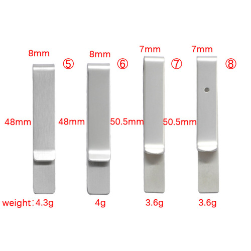 Cross-border hot selling mirror stainless steel suit tie clip jewelry accessories DIY creative bill bookmark money clip
