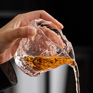 Zhongyin Glacier Hammer Pattern Glass Public Cup Tea Sea High-end Japanese Kung Fu Tea Set Accessories for Brewing Tea Male Cup Tea Set