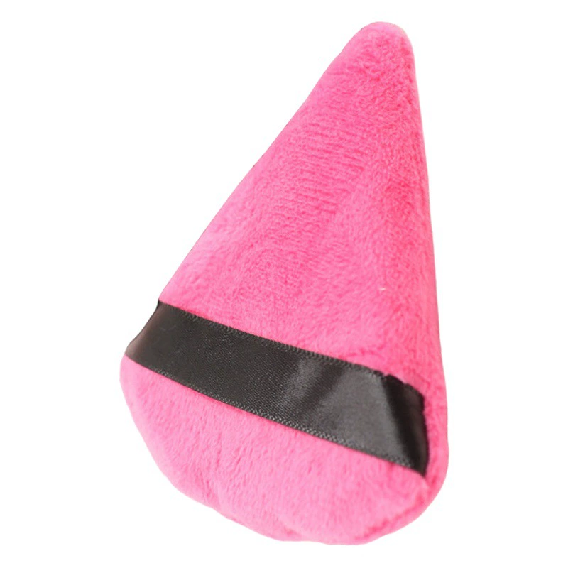 Треугольник Флокирование пуховка Сухая Пудра пуховка мягкие короткие волосы заостренный набор на воздушной подушке Макияж ручной крючок пуховка пудра инструменты для макияжа оптом