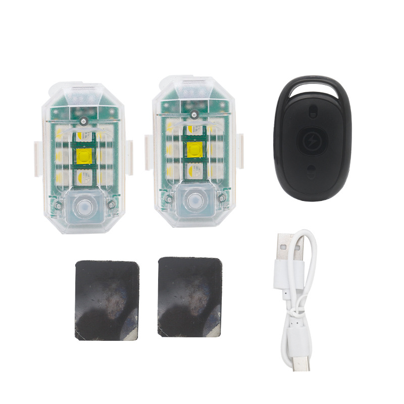 Transfronterizo dedicado motocicleta coche eléctrico LED flash luz aviones luz bicicleta luz trasera Modificación del coche piloto Luz