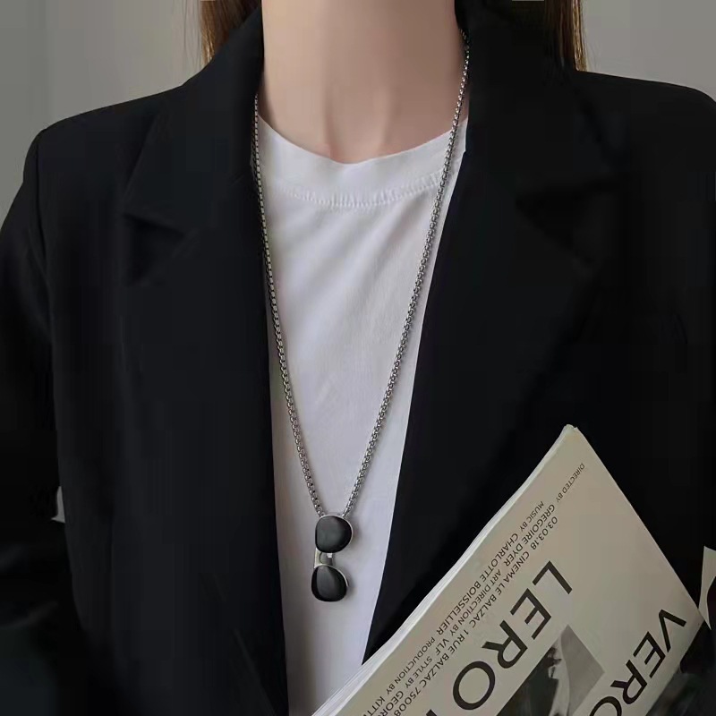 30g Weight Hip-Hop Sunglasses Alloy Titanium Steel Enamel Unisex Necklace