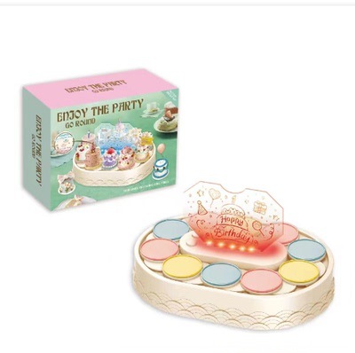 Rotary postre cumpleaños conductor giratorio automático máquina de postre giratorio máquina de postre pastel soporte de exhibición decoración de la fiesta de cumpleaños