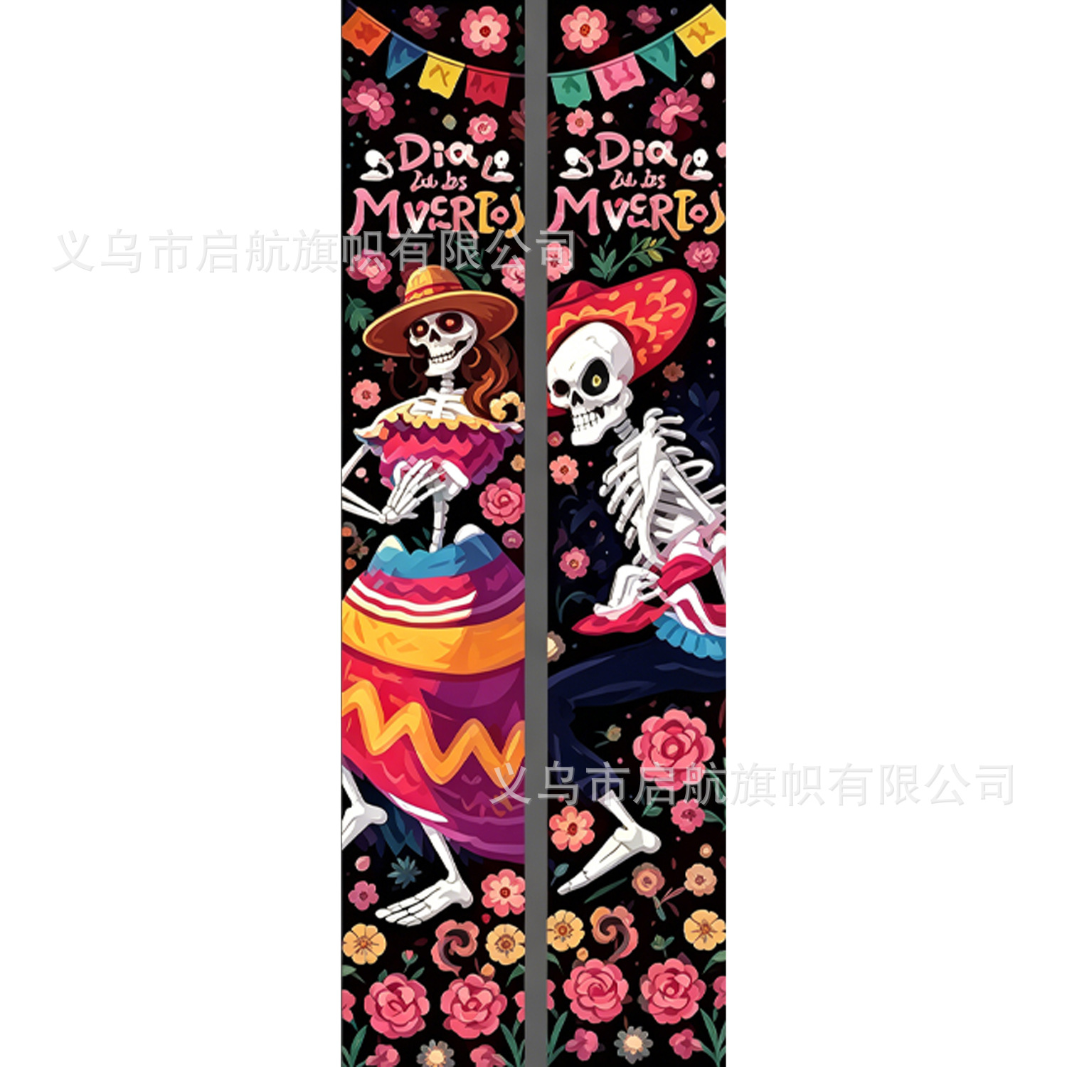 Transfronterizo nuevo Amazon Halloween pareja cortina de la fiesta de Navidad atmósfera decoración decoración colgar bandera diseño de fábrica
