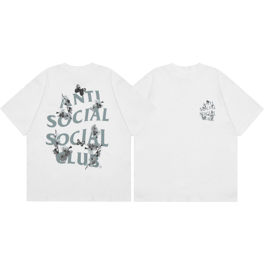 Versión correcta ASSC Club de dibujos animados relámpago impresión conjunta cuello redondo de los hombres Jersey pareja manga corta Camiseta moda