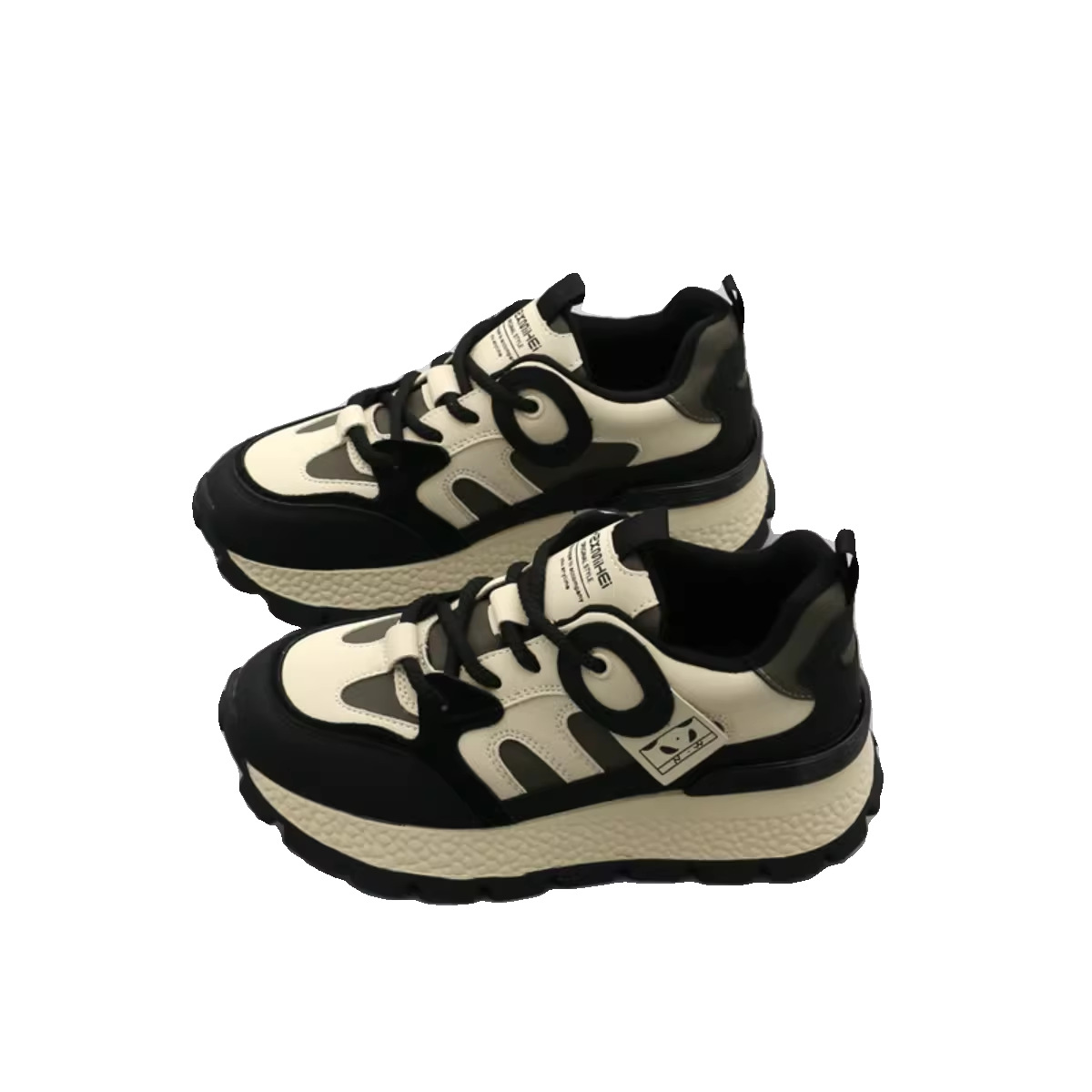 Stazione europea Waffle Gump scarpe da donna 2024 autunno e inverno nuove scarpe di marca alla moda casual e versatile con punta tonda stringata_voghion.com