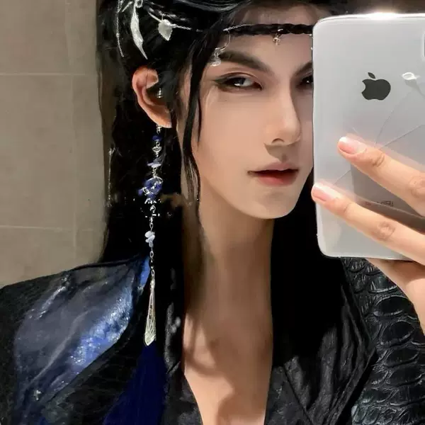 Original "Lan" New Chinese-Style Ancient-Style Peace Buckle Exotic Tassel Non-Pierced Ear Accessories Ear Hooks