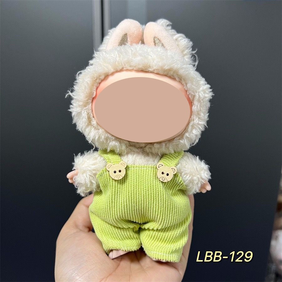 Labu bob11 ropa de muñeca labubu 15cm muñeca de marea osos pantalones 10cm conjunto bjd image 37