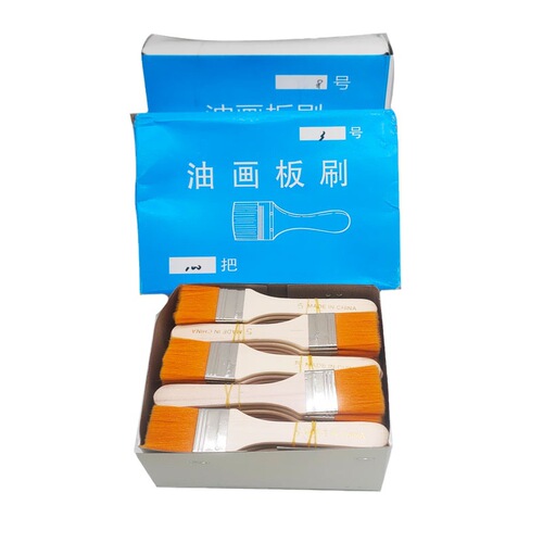 Nylon brush No. 1-12 soft head board brush gouache oil painting acrylic paint row board brush art board brush wholesale