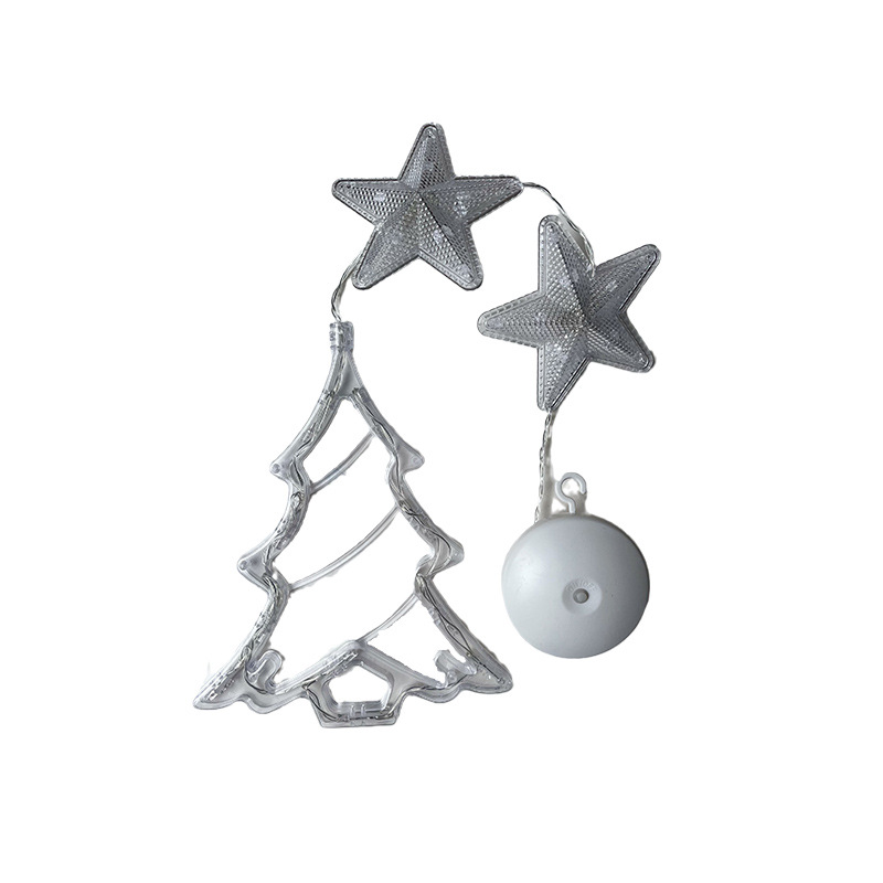 Nuevo estilo transfronterizo Navidad ambiente creativo LED ventosa decoración de la lámpara decoración del festival lámpara de estrella de cinco puntas colgante colgante image 7