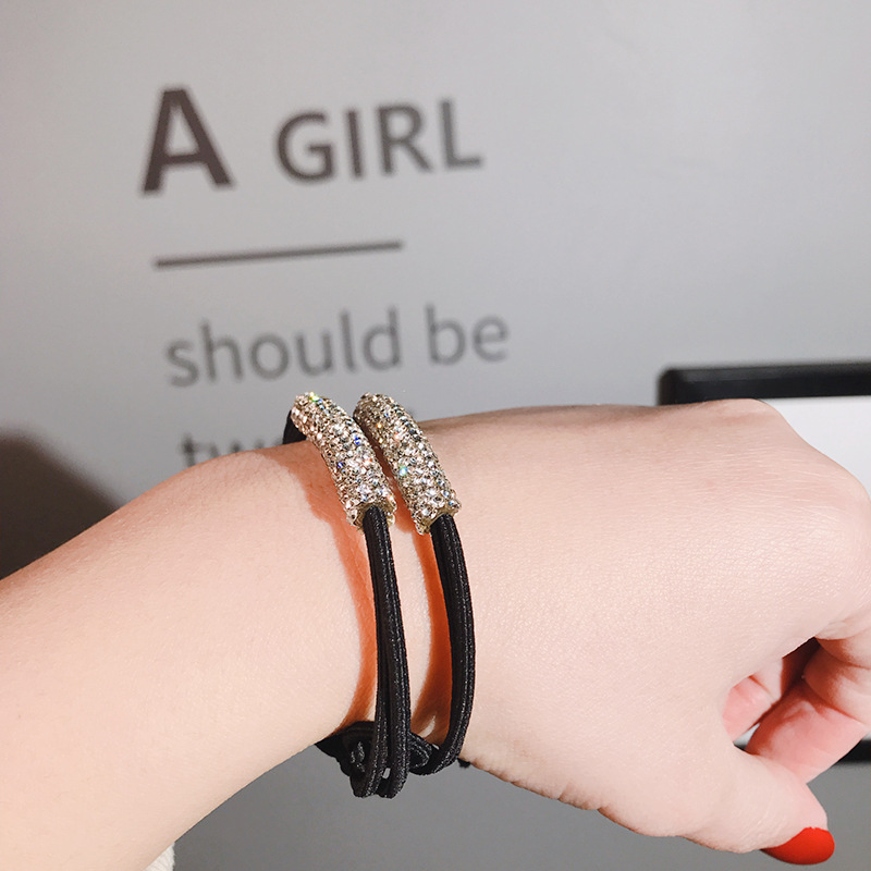 Red super brillante una palabra de diamante de cola de caballo hebilla cuerda de alta sensación bucle de pelo durable correa de alta elasticidad