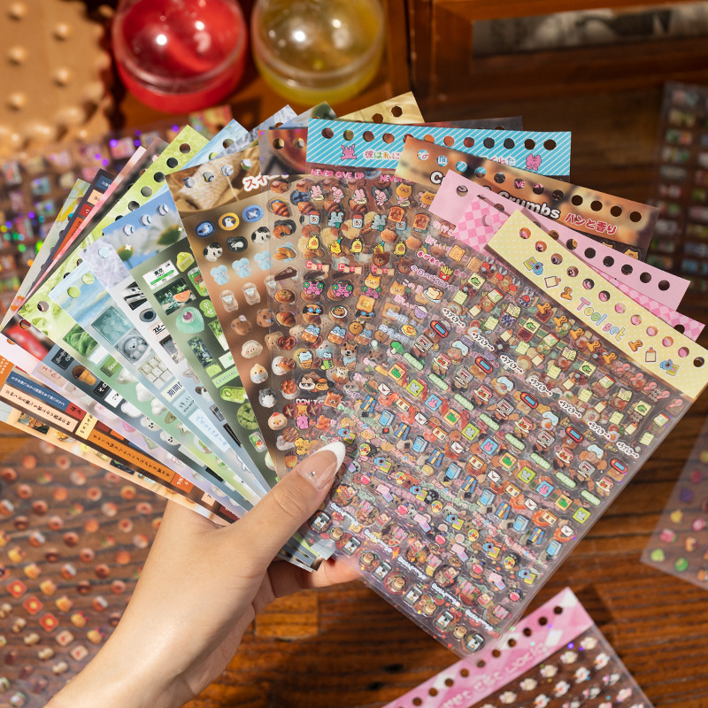 Libro de pegatinas de película de corte de nariz pequeña de Yu Xian Serie de comestibles lindo Material de estilo antiguo Showa Cut Guka Collage