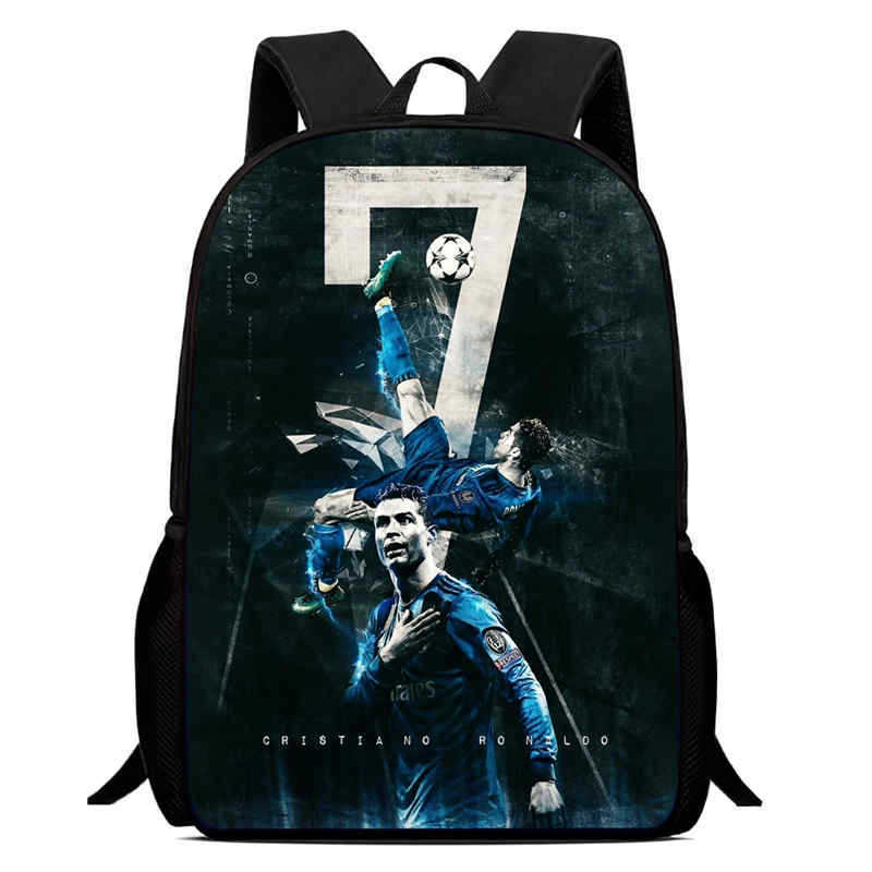 Amazon crossover nueva mochila con estampado periférico de futbolista mochila escolar para estudiantes mochila para niños