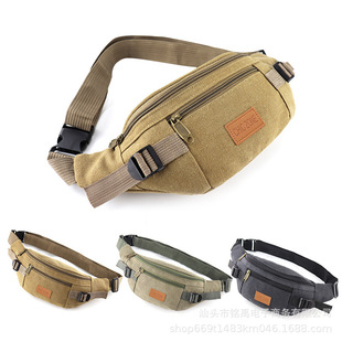 Factory direct new canvas sports waist bag men's mobile phone leisure large capacity business cash register wallet a generation of hair