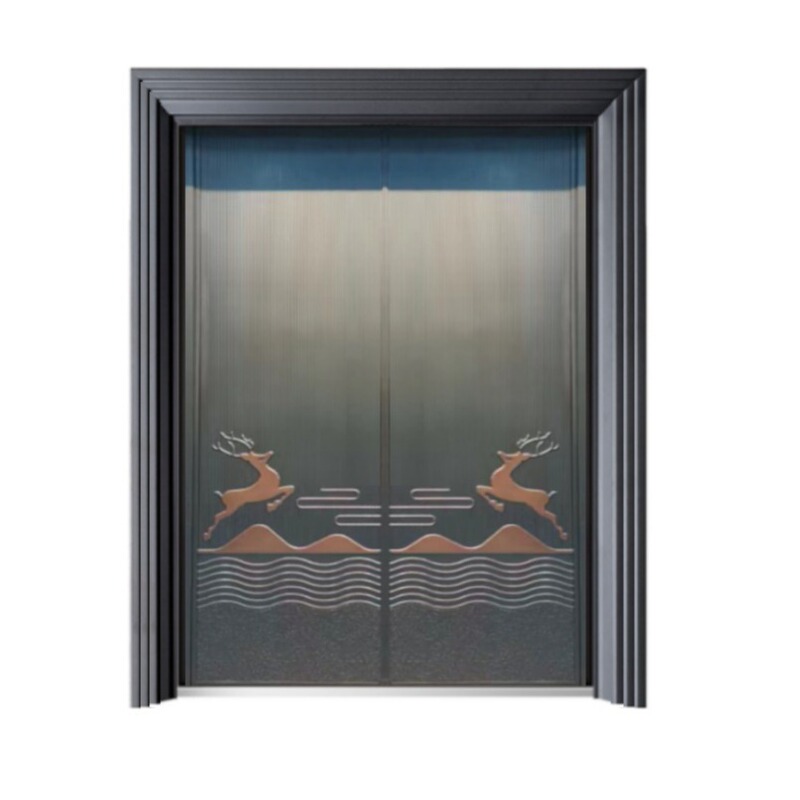 Cast Aluminum Door Factory Direct Carved Cast Aluminum Gate Wholesale All-aluminum Cast Aluminum House Door Zinc Alloy Non-standard Household Door