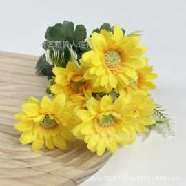 菊花仿真花非洲菊假花室内装饰花家居摆件田园户外拍摄野菊小把
