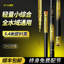 日本進口碳素達瓦岩崎台釣魚竿手桿超輕超硬鯽鯉綜合魚竿十大名牌