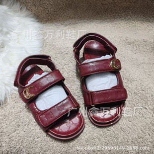 High Version G Home Thick Bottom Word Velcro Fragrant Style Roman Sandals 2025 New Summer Casual Couple Shoes