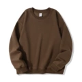 Brown floral cotton crew neck sweatshirt