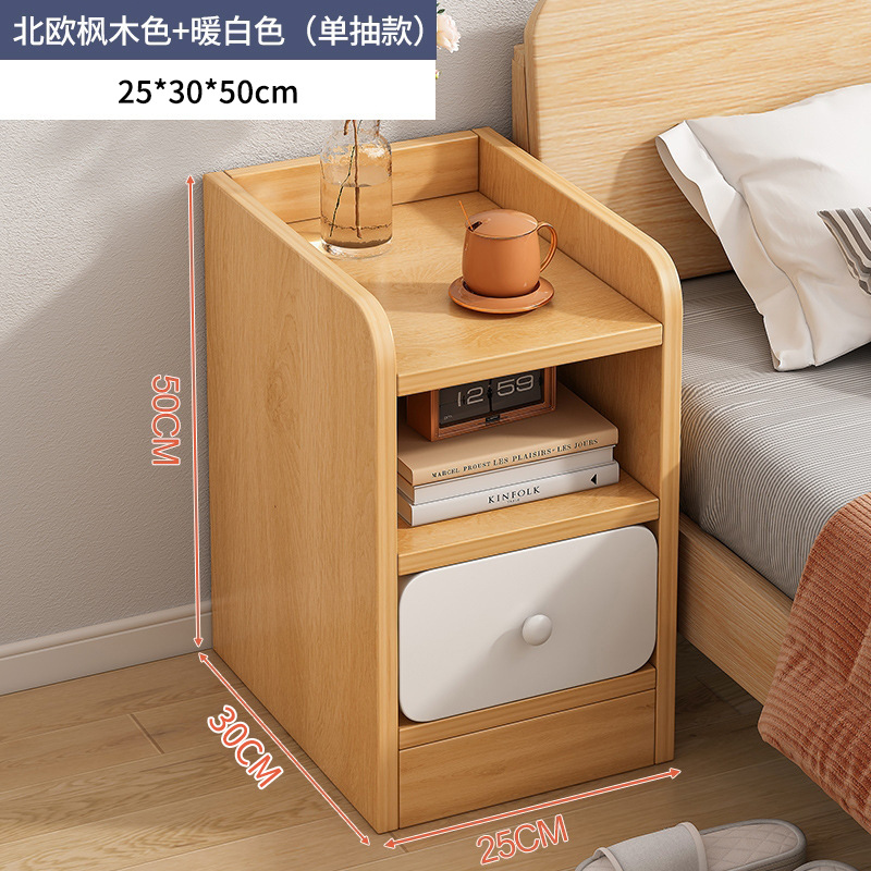 Mesa de cabezal de cama pequeña y fácil de almacenar estante de alquiler de vivienda armario de hendidura ultra estrecha armario de almacenamiento al lado de la cama del dormitorio