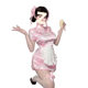 Chinese Little Chef Japanese Soft Girl Lolita Maid Apron Cosplay New Chinese Style Cheongsam Dress Fresh and Simple