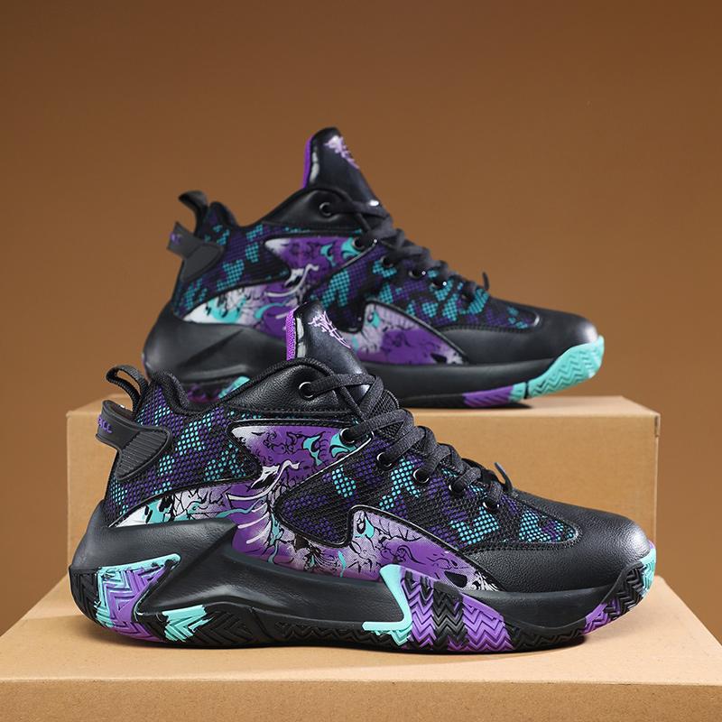 Cross-Border Basketball Shoes for Men, Spring and Summer Youth Sports Shoes, Student Sports Competition Training Shoes, Boys' Fashion Shoes