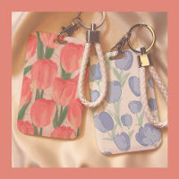 玫瑰花饭卡套校园学生卡公交地铁门禁卡水卡工作证件保护套带挂绳