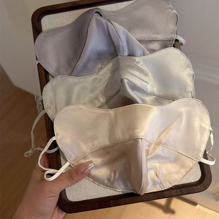 Sun Protection Mask for Women in Summer, Brocade Breathable Eye Protection Mask, Imitation Silk Medical Beauty Uv Protection Sunshade