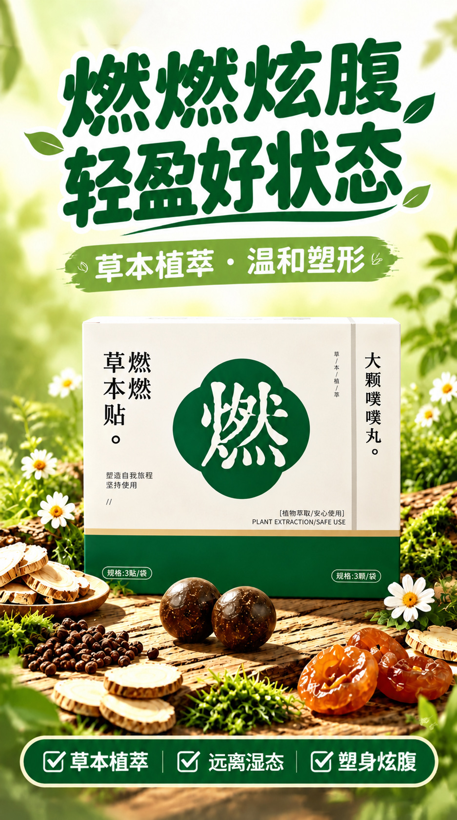 Ran Ran Xuan Fu Herbal Navel Patch Mugwort Belly Sticker Warm Moxibustion Support 5 Patches Per Box overview