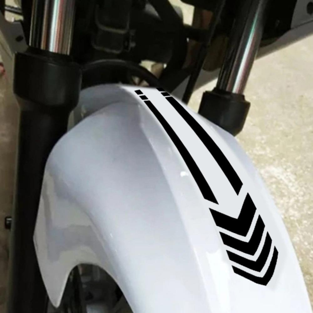 Motorrad Kotflügel Aufkleber Körper reflektierende Pfeil Linie Warnaufkleber Elektroauto_voghion.com