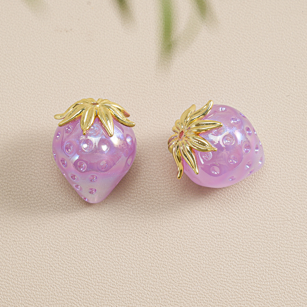 Nuevo colgante de fresa Ice Beauty de Heidi, cadena para teléfono, llavero, colgante DIY, materiales para accesorios de joyería