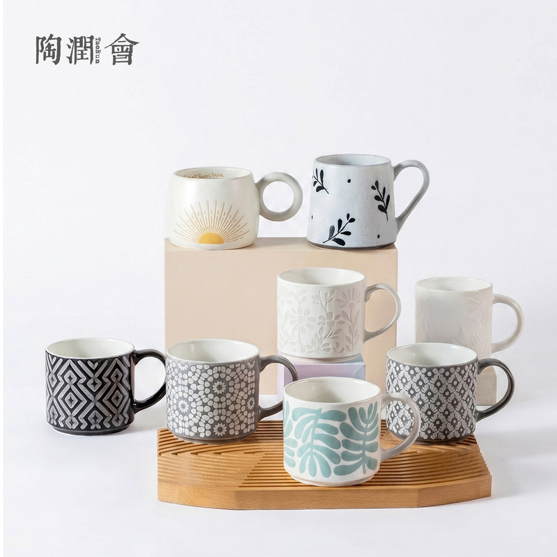 In-Stock Coffee Cup Ceramic Mug Coffee Shop Home-Use Water Cup Breakfast Cup Mug Office Exquisite Large Mouth Vintage In-Stock Coffee Cup Ceramic Mug Coffee Shop Home-Use Water Cup Breakfast Cup Mug Office Exquisite Large Mouth Vintage