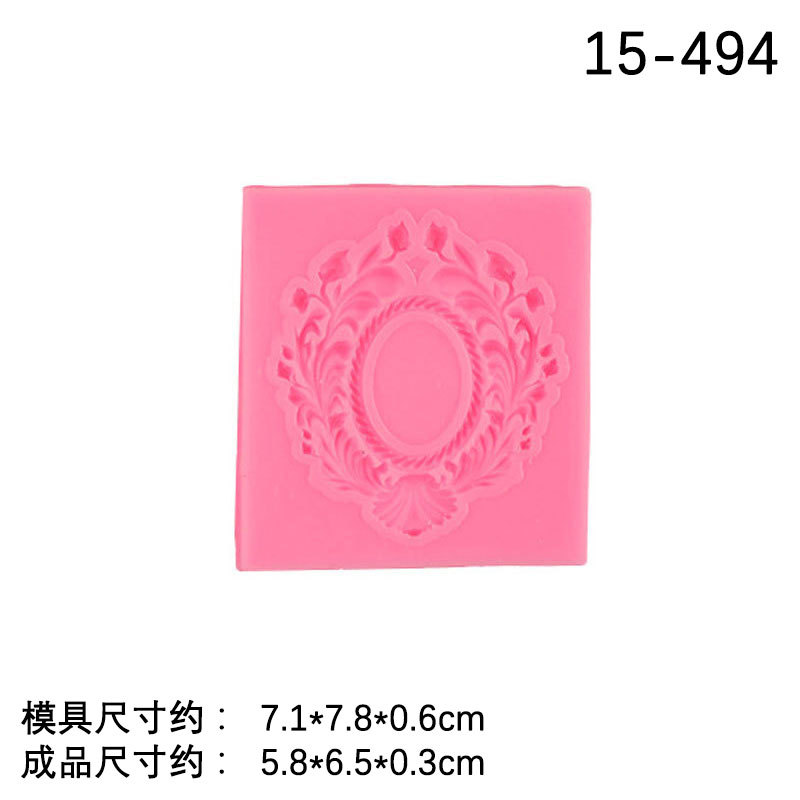 Bricolaje una variedad de marco de estilo europeo Marco vintage marco de fotos de alivio molde hueco alivio fondant decoración molde para hornear