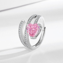 欧美外贸wish爆款高级感轻奢超仙个性彩宝戒指女配饰锆石女戒批发