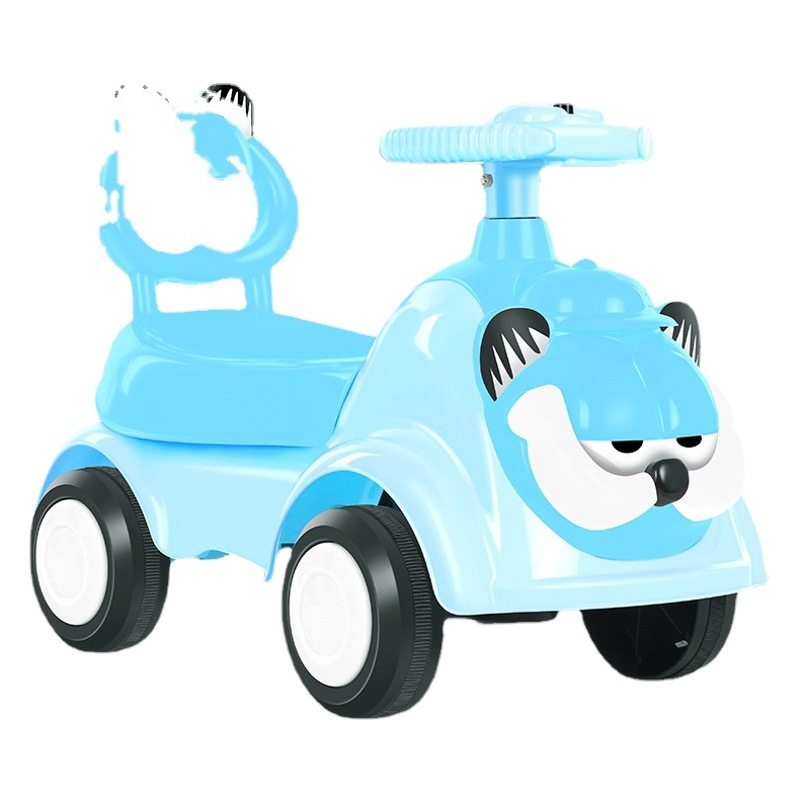 Coche giratorio para niños, coche deslizante con luces y música, coche de juguete para niños y niñas de 1 a 3 años