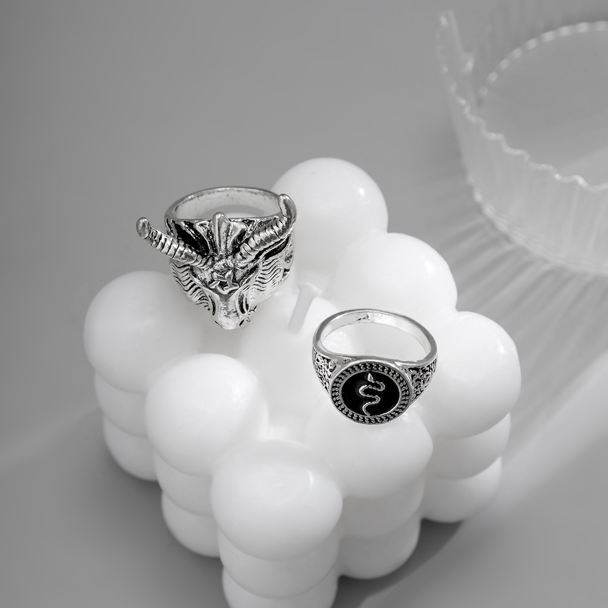 Fashion Snake Alloy Menu0027S Rings 2 Pieces