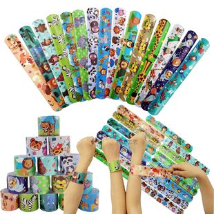 Forest Party Animal Lion Tiger Pop Ring Baby shower Birthday Theme Pat Ring Bracelet Wristband