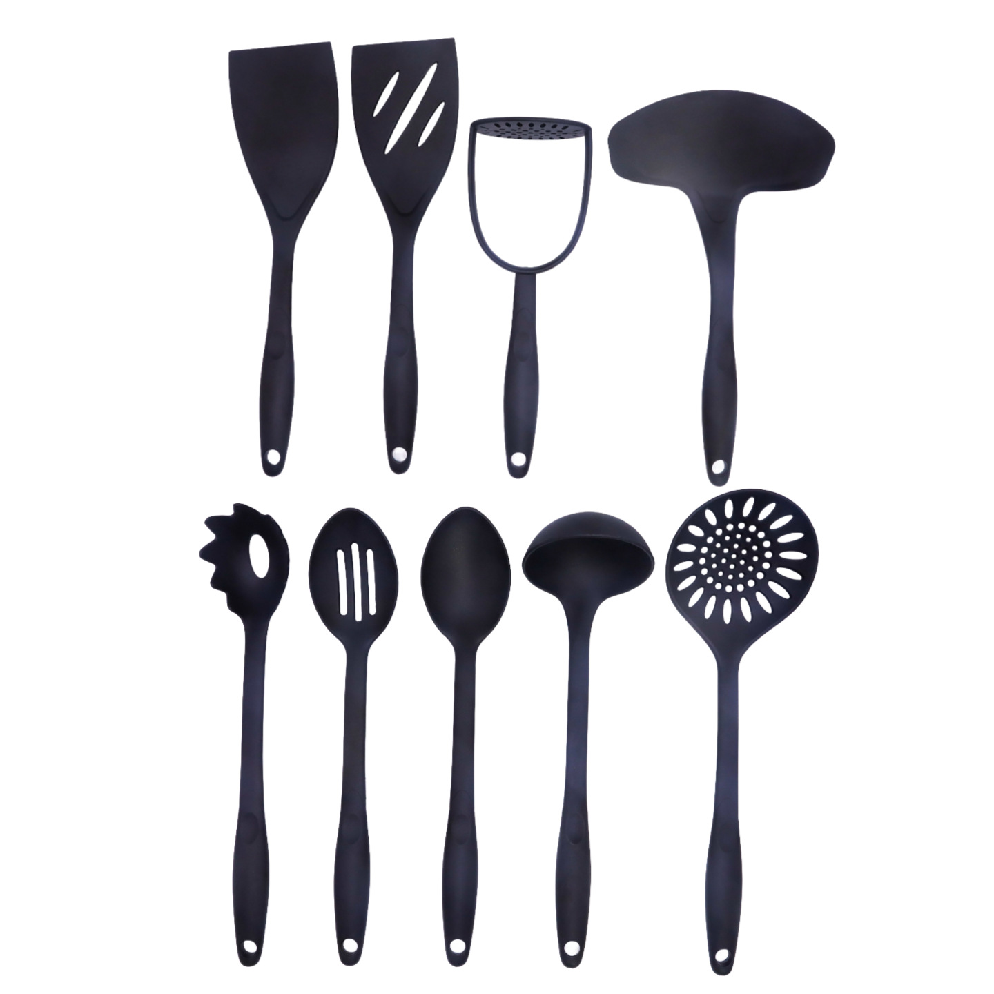 9 piezas de cocina especial de nylon antiadherente conjunto transfronterizo al por mayor resistente a altas temperaturas verduras fritas, cocina de pescado, pala y cuchara