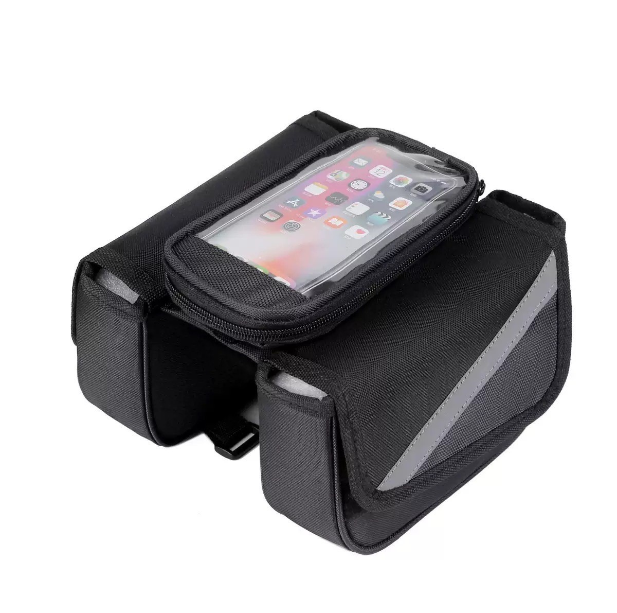 Bolsa de tubo superior de bicicleta de montaña BOLSA DE TELÉFONO MÓVIL pantalla táctil teléfono móvil bolsa de haz frontal equipo de equitación bolsa de bicicleta bolsa de teléfono móvil de pantalla grande