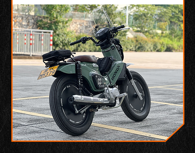 Suitable for Honda Cub Cc110 Motorcycle Modification Retro Wheel Cover Closed Disc Closed Steel Rim Steel Wholesale