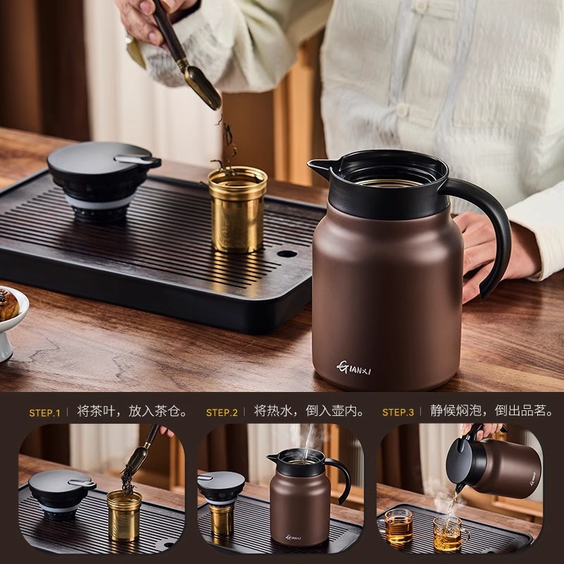 Thermos, capacious teapot for home use, tea